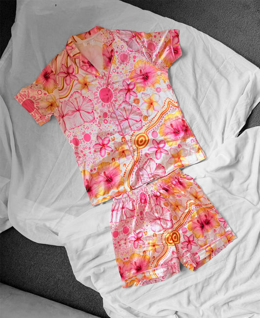 Womens Sunset silk sleep set