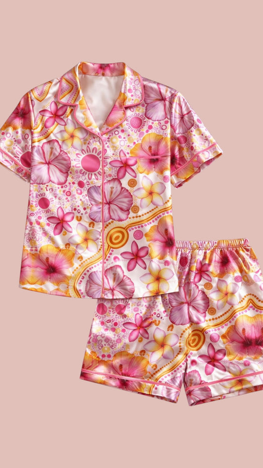 (Kids) Girls Sunset silk sleep set
