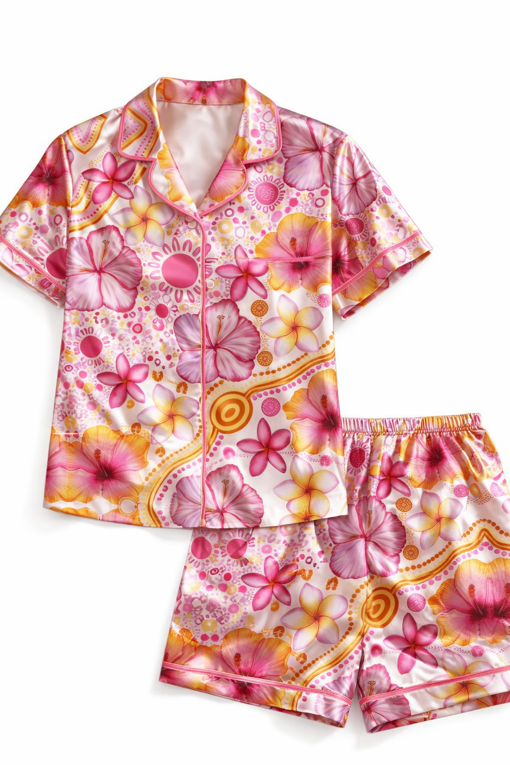 Womens Sunset silk sleep set