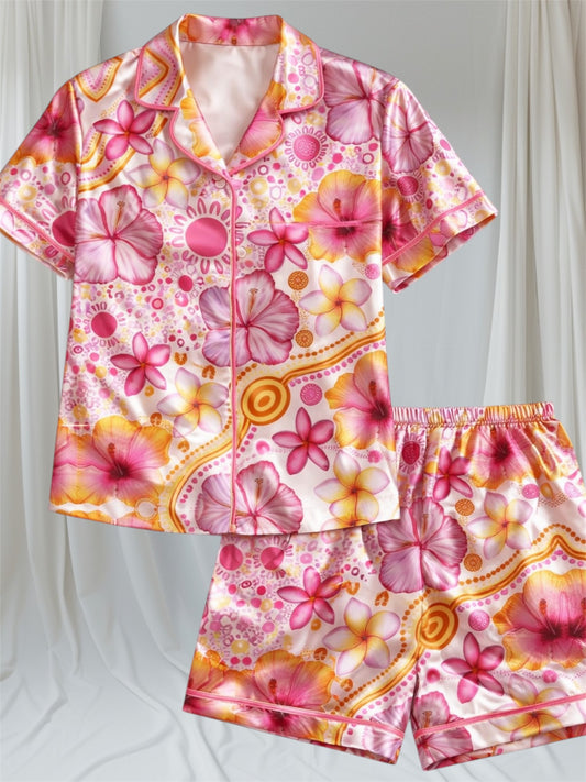 Womens Sunset silk sleep set