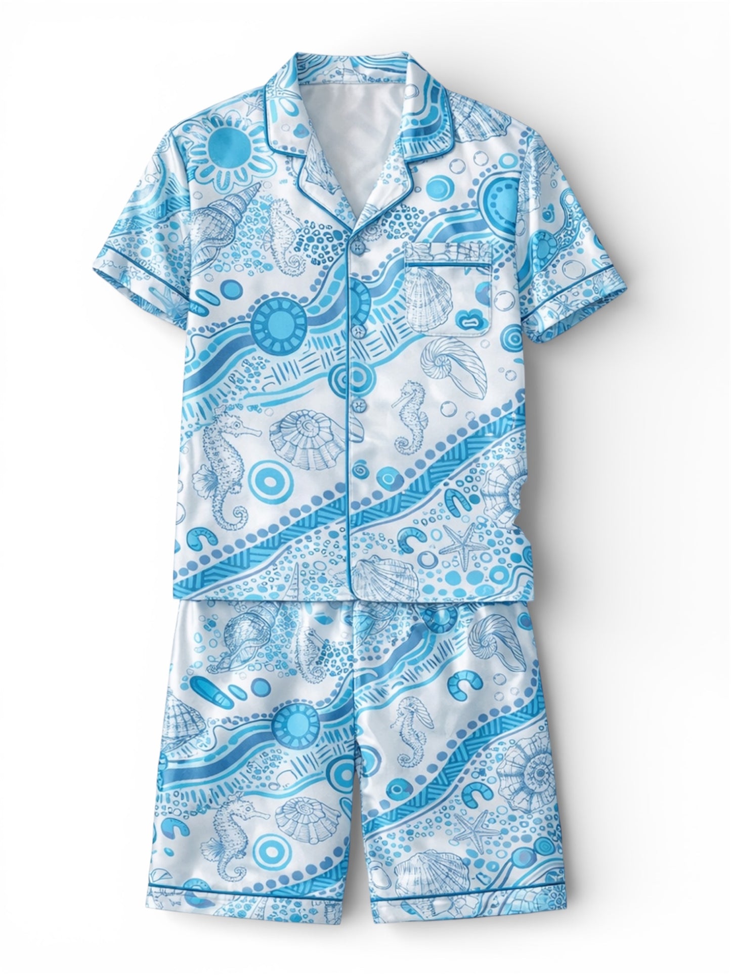 Men Blue reef lounge set