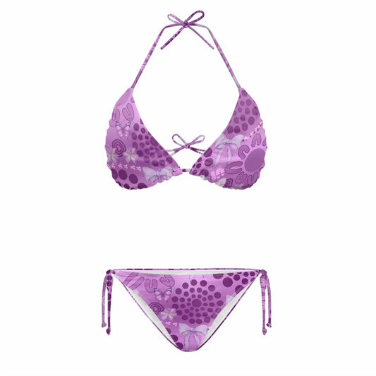 Purple ribbons swimwear